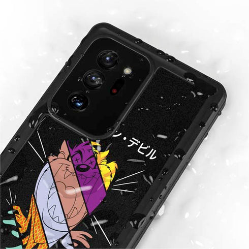 Looney Tunes Tasmanian Devil Sliced Juxtapose Galaxy Note20 Ultra 5G Waterproof Case
