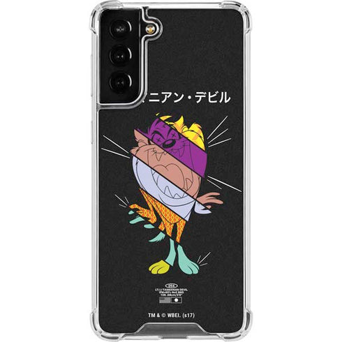 Looney Tunes Tasmanian Devil Sliced Juxtapose Galaxy S21 FE Clear Case
