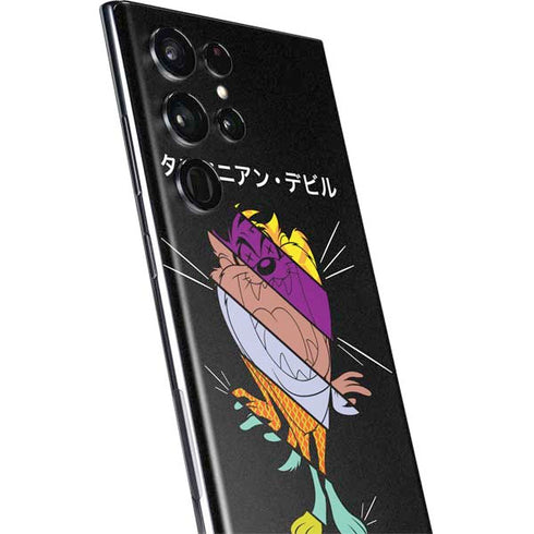 Looney Tunes Tasmanian Devil Sliced Juxtapose Galaxy S22 Ultra Skin