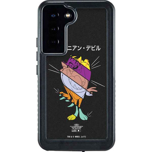 Looney Tunes Tasmanian Devil Sliced Juxtapose Galaxy S23 Plus Waterproof Case