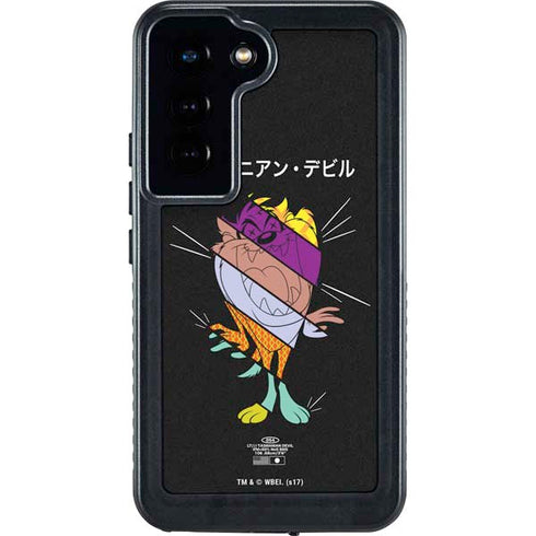 Looney Tunes Tasmanian Devil Sliced Juxtapose Galaxy S23 Waterproof Case