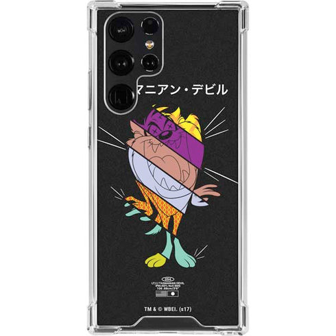 Looney Tunes Tasmanian Devil Sliced Juxtapose Galaxy S24 Ultra Clear Case