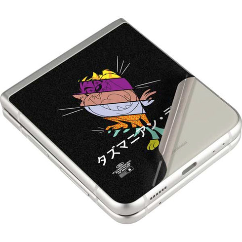 Looney Tunes Tasmanian Devil Sliced Juxtapose Galaxy Z Flip3 5G Skin