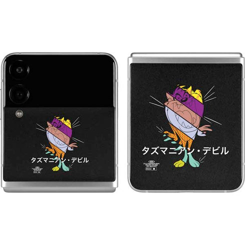 Looney Tunes Tasmanian Devil Sliced Juxtapose Galaxy Z Flip4 5G Skin