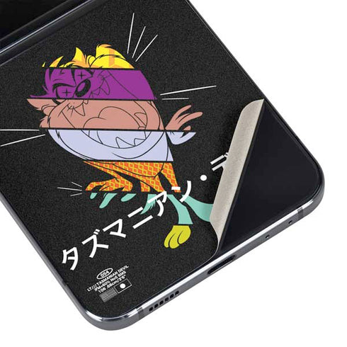 Looney Tunes Tasmanian Devil Sliced Juxtapose Galaxy Z Flip5 5G Skin