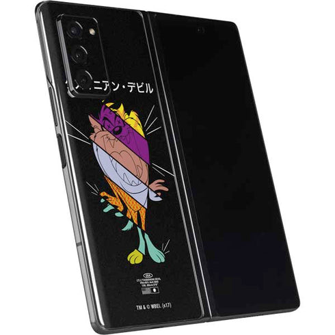 Looney Tunes Tasmanian Devil Sliced Juxtapose Galaxy Z Fold2 5G Skin
