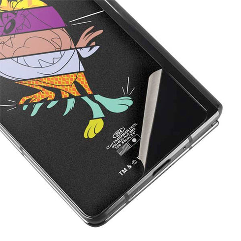 Looney Tunes Tasmanian Devil Sliced Juxtapose Galaxy Z Fold2 5G Skin