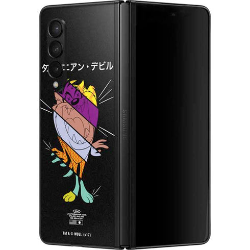 Looney Tunes Tasmanian Devil Sliced Juxtapose Galaxy Z Fold3 5G Skin