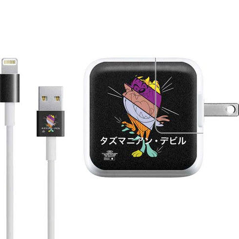 Looney Tunes Tasmanian Devil Sliced Juxtapose iPad Charger (10W USB) Skin