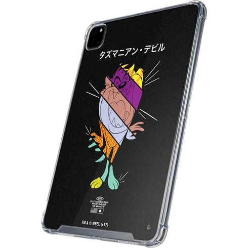 Looney Tunes Tasmanian Devil Sliced Juxtapose iPad Pro 12.9in (2020) Clear Case