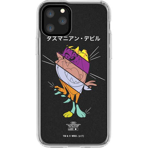 Looney Tunes Tasmanian Devil Sliced Juxtapose iPhone 11 Pro Clear Case