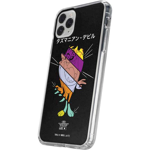 Looney Tunes Tasmanian Devil Sliced Juxtapose iPhone 11 Pro Clear Case