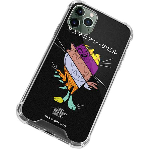 Looney Tunes Tasmanian Devil Sliced Juxtapose iPhone 11 Pro Max Clear Case