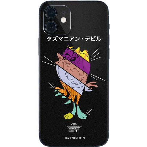 Looney Tunes Tasmanian Devil Sliced Juxtapose iPhone 12 Mini Skin
