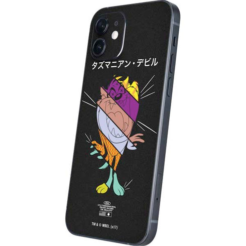 Looney Tunes Tasmanian Devil Sliced Juxtapose iPhone 12 Mini Skin