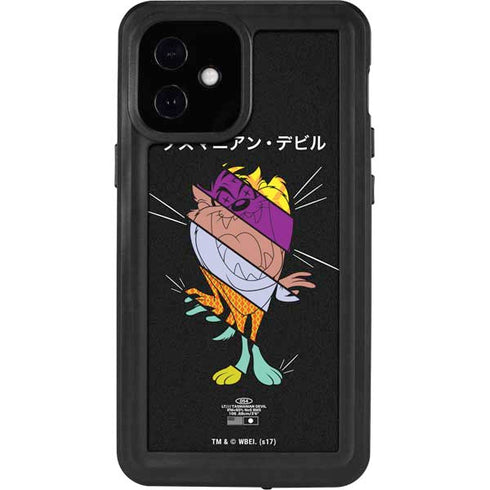 Looney Tunes Tasmanian Devil Sliced Juxtapose iPhone 12 Mini Waterproof Case