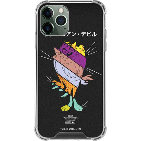 Looney Tunes Tasmanian Devil Sliced Juxtapose iPhone 12 Pro Clear Case