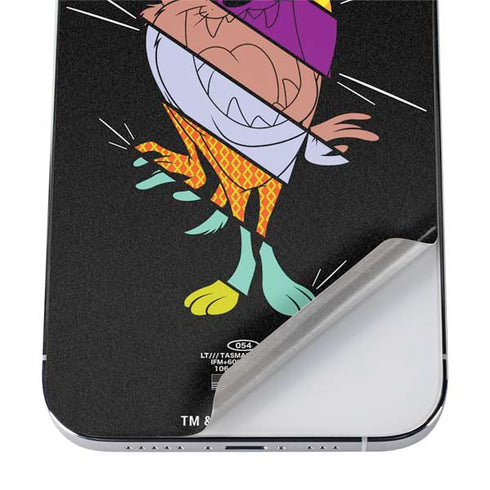 Looney Tunes Tasmanian Devil Sliced Juxtapose iPhone 12 Pro Skin