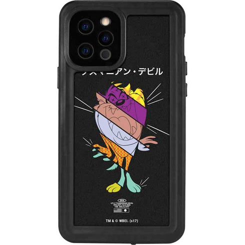 Looney Tunes Tasmanian Devil Sliced Juxtapose iPhone 12 Pro Waterproof Case