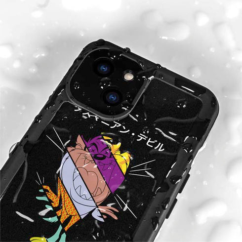 Looney Tunes Tasmanian Devil Sliced Juxtapose iPhone 13 Mini Waterproof Case