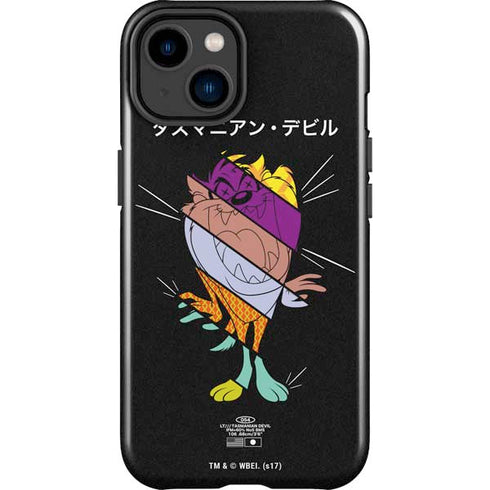 Looney Tunes Tasmanian Devil Sliced Juxtapose iPhone 15 Plus Impact Case