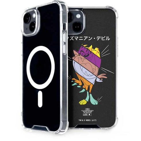 Looney Tunes Tasmanian Devil Sliced Juxtapose iPhone 14 Plus MagSafe Case