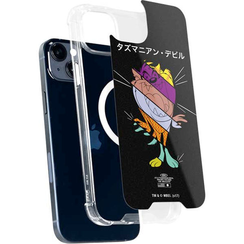Looney Tunes Tasmanian Devil Sliced Juxtapose iPhone 15 Plus MagSafe Case