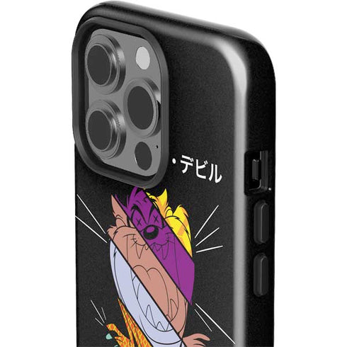 Looney Tunes Tasmanian Devil Sliced Juxtapose iPhone 14 Pro Impact Case