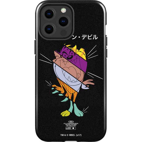 Looney Tunes Tasmanian Devil Sliced Juxtapose iPhone 15 Pro Max Impact Case