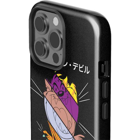 Looney Tunes Tasmanian Devil Sliced Juxtapose iPhone 15 Pro Max Impact Case