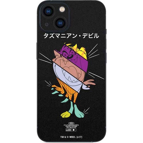 Looney Tunes Tasmanian Devil Sliced Juxtapose iPhone 14 Skin
