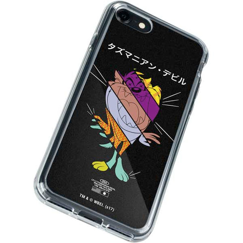 Looney Tunes Tasmanian Devil Sliced Juxtapose iPhone SE (2nd & 3rd Gen) Clear Case