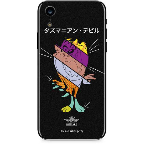 Looney Tunes Tasmanian Devil Sliced Juxtapose iPhone XR Skin
