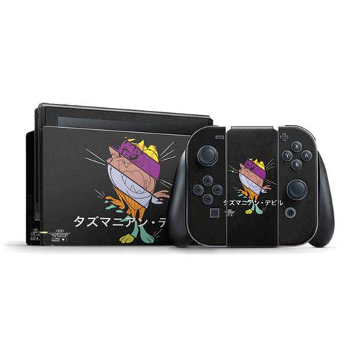 Looney Tunes Tasmanian Devil Sliced Juxtapose Nintendo Switch Bundle Skin