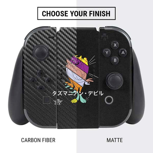 Looney Tunes Tasmanian Devil Sliced Juxtapose Nintendo Switch Bundle Skin