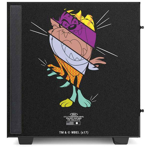 Looney Tunes Tasmanian Devil Sliced Juxtapose NZXT H510 Compact ATX Mid-Tower Case Skin