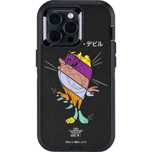 Looney Tunes Tasmanian Devil Sliced Juxtapose Otterbox Defender iPhone Skin