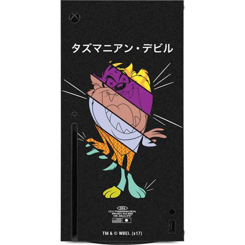 Looney Tunes Tasmanian Devil Sliced Juxtapose Xbox Series X Console Skin