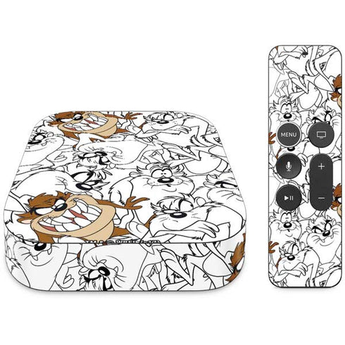 Looney Tunes Tasmanian Devil Super Sized Pattern Apple TV Skin