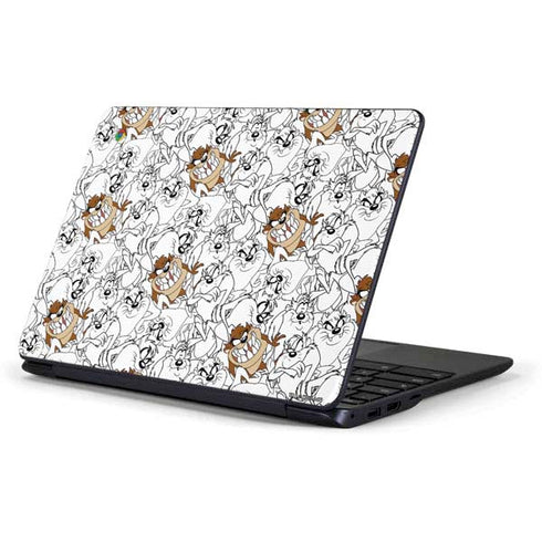 Looney Tunes Tasmanian Devil Super Sized Pattern Samsung Chromebook Skin