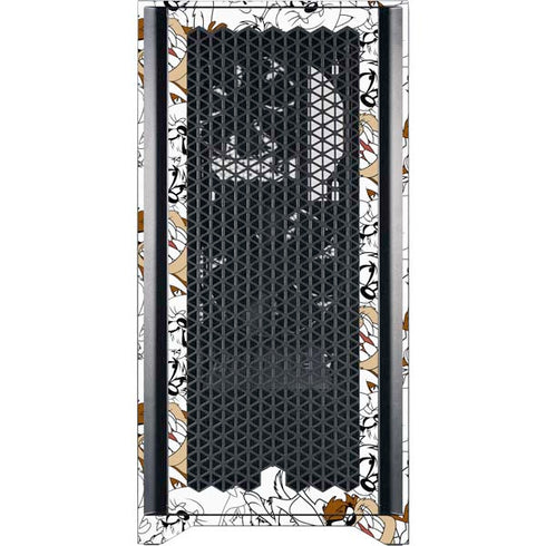 Looney Tunes Tasmanian Devil Super Sized Pattern Corsair 4000D Tempered Glass Mid-Tower ATX Case Skin