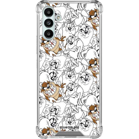 Looney Tunes Tasmanian Devil Super Sized Pattern Galaxy A13 5G Clear Case
