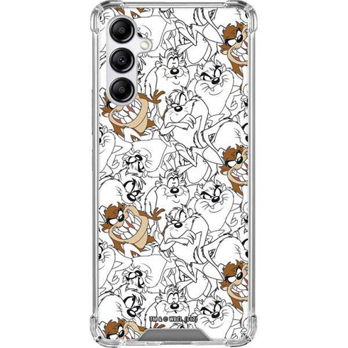 Looney Tunes Tasmanian Devil Super Sized Pattern Galaxy A14 5G Clear Case