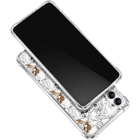 Looney Tunes Tasmanian Devil Super Sized Pattern Galaxy A15 5G Clear Case