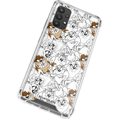 Looney Tunes Tasmanian Devil Super Sized Pattern Galaxy A32 5G Clear Case