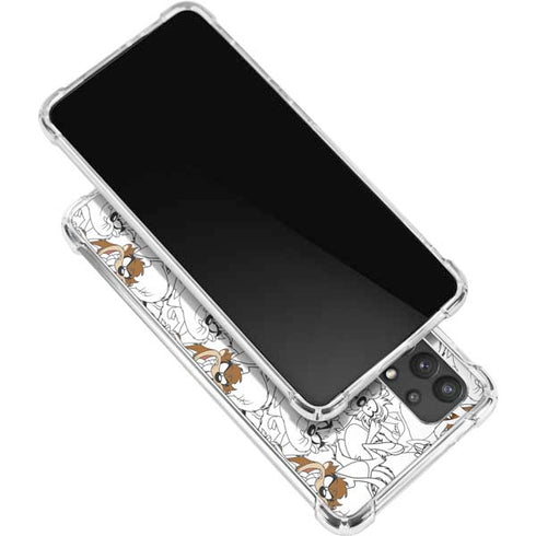 Looney Tunes Tasmanian Devil Super Sized Pattern Galaxy A32 5G Clear Case
