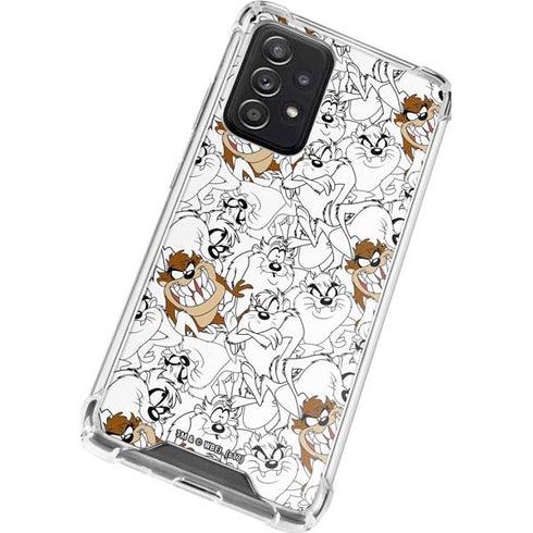 Looney Tunes Tasmanian Devil Super Sized Pattern Galaxy A52 5G Clear Case