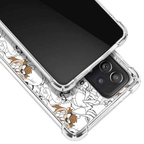 Looney Tunes Tasmanian Devil Super Sized Pattern Galaxy A52 5G Clear Case