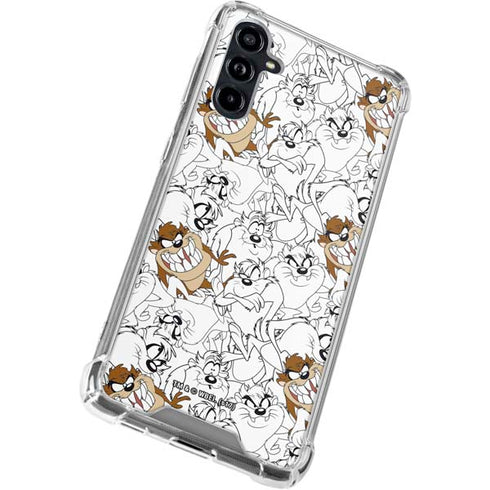 Looney Tunes Tasmanian Devil Super Sized Pattern Galaxy A54 5G Clear Case
