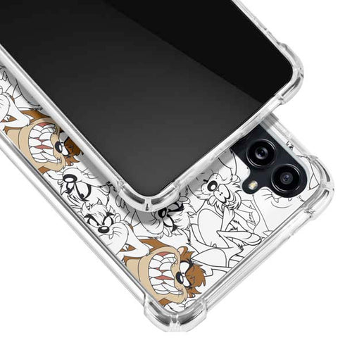Looney Tunes Tasmanian Devil Super Sized Pattern Galaxy A54 5G Clear Case